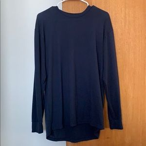 Navy Blue Wickers Long Sleeve Shirt